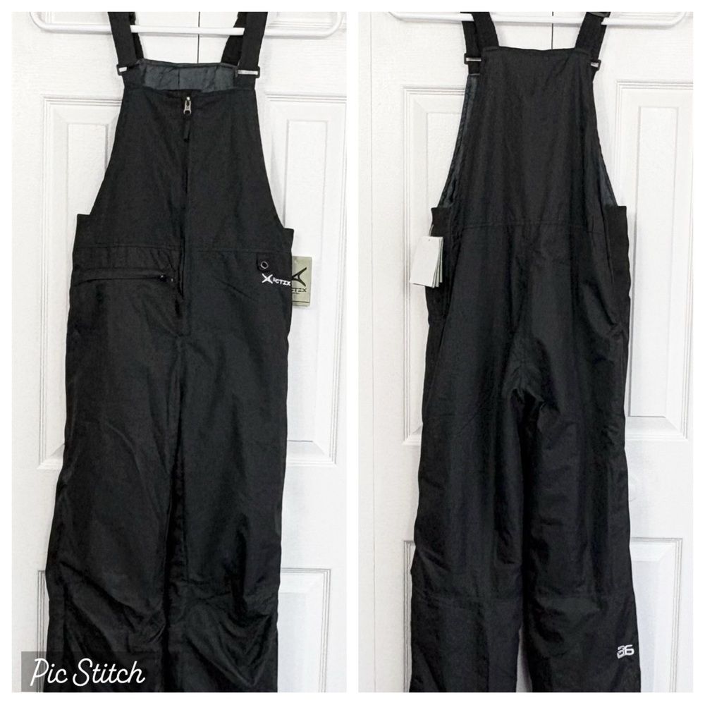 NWT Arctix Kids ThermaTech Insulated Black Snow Bib Overalls XL 18/20